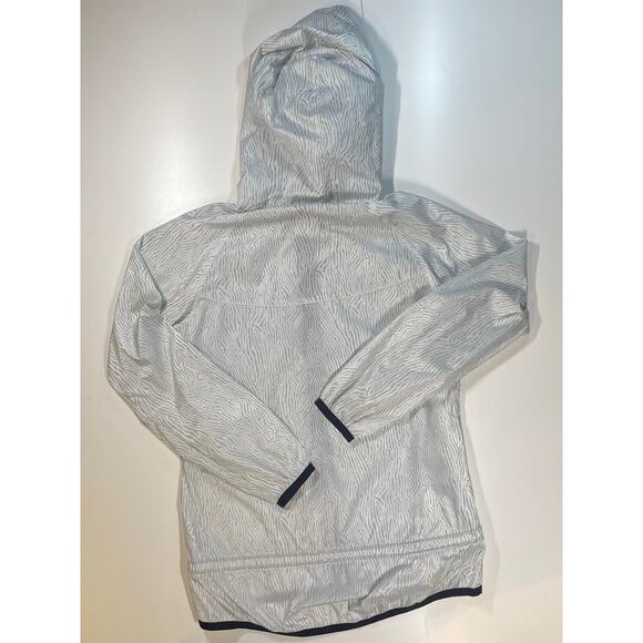 Nike White Gray Hooded Windbreaker Jacket S Zip Lightweight gorpcore athleisure - Picture 8 of 9